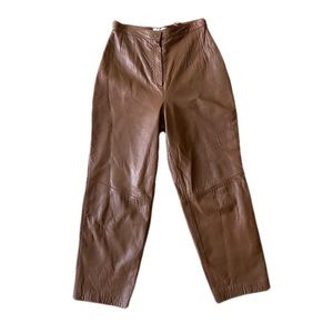 90s Brown Leather Pants